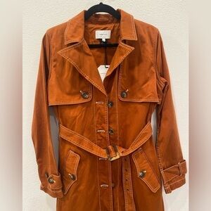 NWOT Current/Elliott Rust Orange Trench Coat